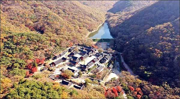 불갑산과 불갑사 전경