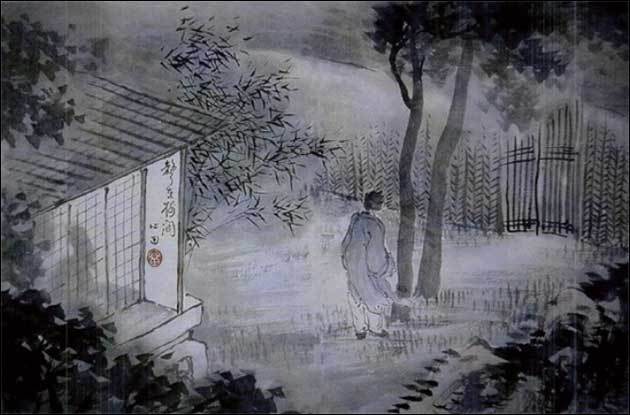 안중식의 <성재수간>, 종이에 수묵 담채, 개인소장