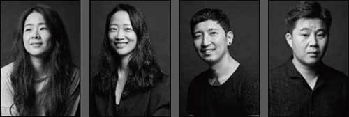 작ㆍ작창ㆍ소리꾼 이자람, 연출 박지혜, 시노그래퍼 여신동, 고수 이준형(왼쪽부터)