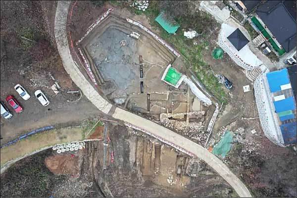 충주 장미산성 발굴조사 현장 전경