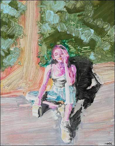 <strong>8호 낯선숲의 일탈자들 Deviators in Heteroclite Forest 48x38cm oil on canvas 2021</strong>