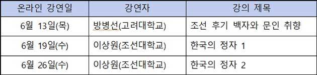 ‘조선시대 풍류 문화’ 강연