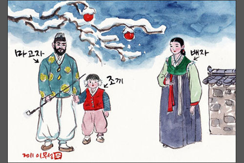 배자ㆍ마고자ㆍ조끼는 모두 저고리에 위에 입는 덧옷이다.(그림 이무성 작가)