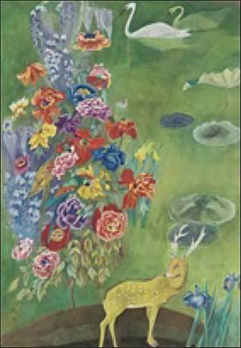 Lot. 32, 천경자, 1924-2015, >, color on paper, 135.5×94.5cm, 1978, 8억 5000만원-12억원
