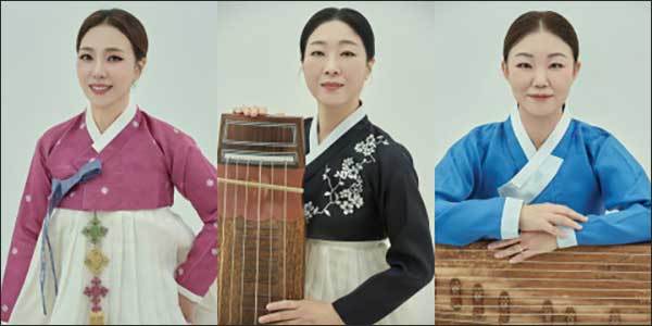 삼부작의 출연자들, 왼쪽부터 김나영(판소리), 김은수(거문고), 서은영(가야금)