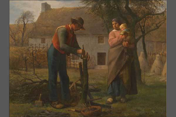 장 프랑수와 밀레 <접목하는 농부>, 1855, 80.5×100cm, 뮌헨 알테 피나코테크 소장