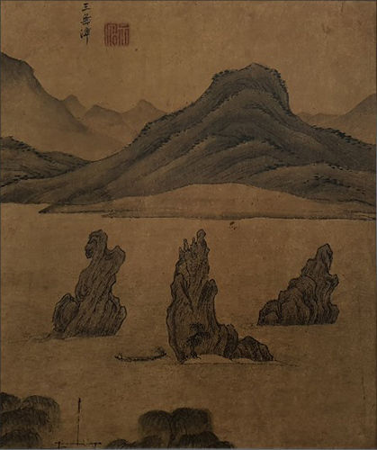 겸재 정선의 <도담삼봉>