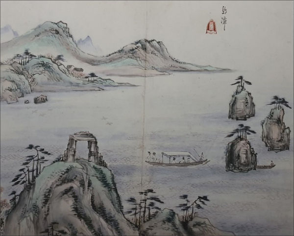 단원 김홍도의 <도담삼봉>