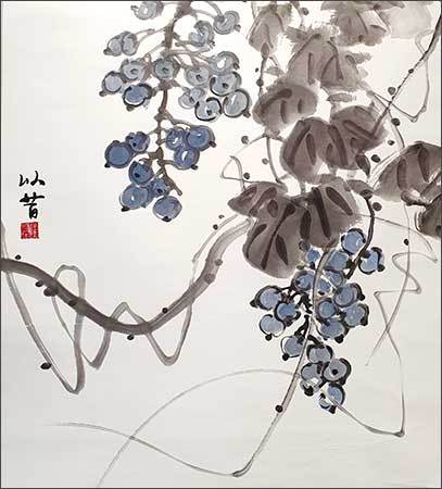 이석 전성지 그림 <청포도>