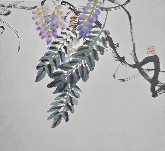 등꽃(라석 손병철 그림)