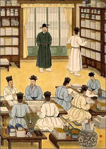 집현전 학사도(세종대왕기념사업회 제공)