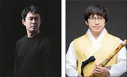 지휘 홍석원(왼쪽), 협연 이용구(대금)