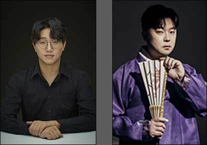 국립국악원 창작악단 예술감독 권성택(왼쪽), 소리꾼 고영열