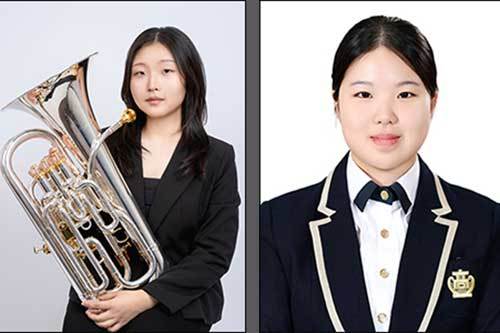 유포늄 부문 김아연(경기예술고등학교), 대금 부문 박시현(국립국악고등학교) 수상자