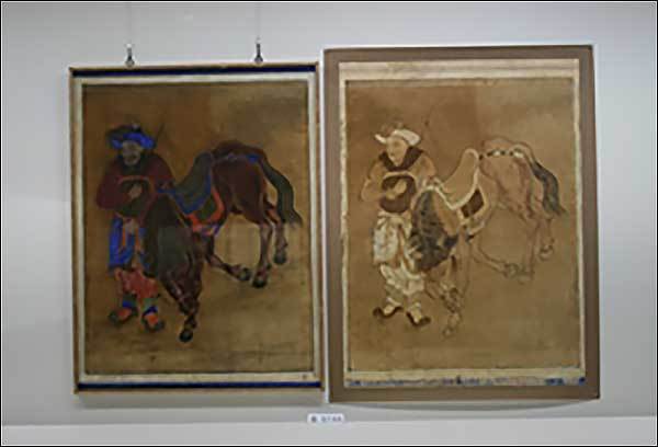 적토마도(關羽馬圖), 초본, 작가 모름, 19세기 말~20세기 초, 비단에 채색(종이에 먹)
