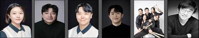 10월 협연 김다인, 10월 협연 배기성, 11월 협연 박병재, 11월 협연 임규형, 12월 협연 이승호·이유진·연제호·김예슬·김인수(타악), 12월 협연 김광진(왼쪽부터)