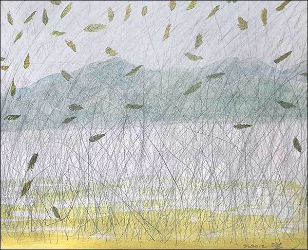 옥광 이달희 그림 <가을풍경>