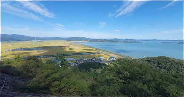 오봉산 정상에서 바라본 풍경
