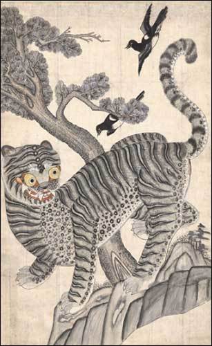 호작도(虎鵲圖), 국립중앙박물관