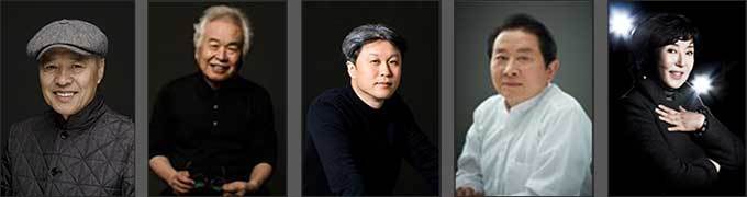 제작진 : 연출┃손진책, 작곡┃박범훈, 작곡┃김성국, 안무┃국수호, 연희감독┃김성녀(왼쪽부터)