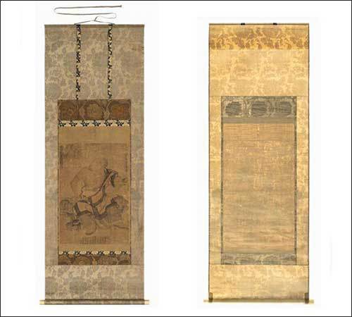 고려 오백나한도 / 앞면(왼쪽), 뒷명