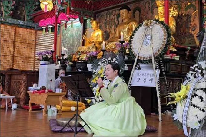 노은주 명창, ‘용성 스님 추모음악회’에 회심곡 불러