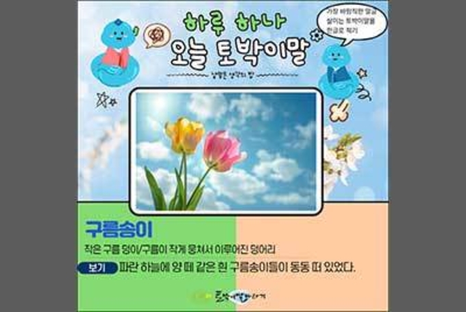 하늘에 핀 구름꽃송이?