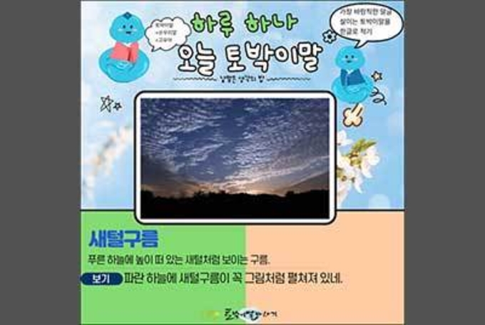 [하루 하나 오늘 토박이말]새털구름