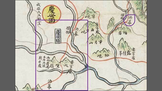 1872년 광주 지도의 일부, 주막이 많아