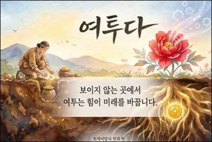 내일의 찬란한 꽃을 위해 오늘을 아껴 모으는 마음