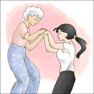 시어머니와 며느리는 서로 손을 잡고 잠들었다.(그림 유주연 작가)